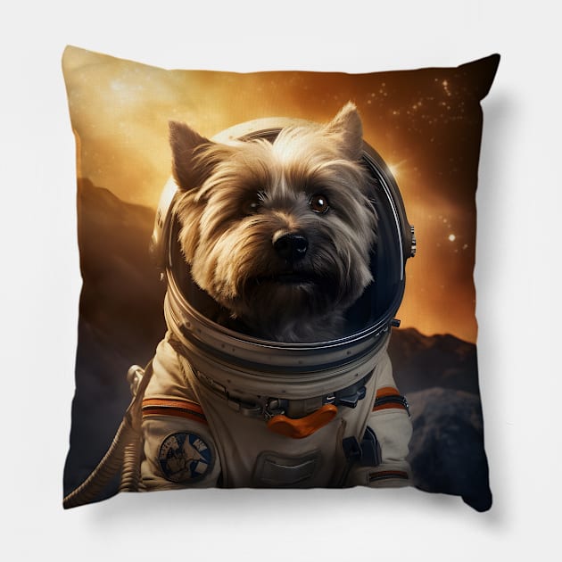 Astro Dog - Cairn Terrier Pillow by Merchgard