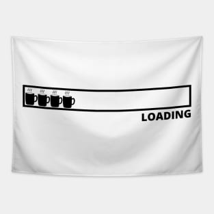 Funny loading bar coffee design Tapestry