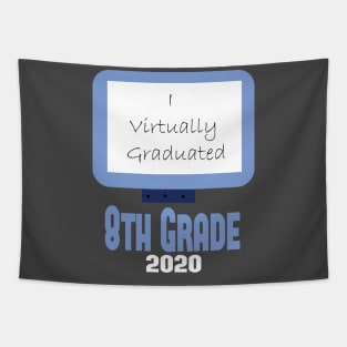 I Virtually Graduated in 2020 Youth Short, Funny Gift Idea, Quarantine, Stay at Home Tapestry
