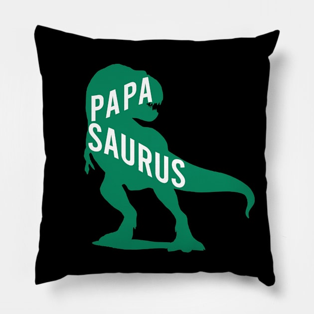 Papa saurus Pillow by cypryanus