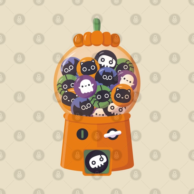 Cute Halloween Candy Pumpkin Dispenser Machine by rustydoodle