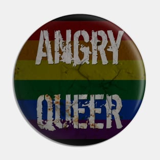 Angry Rainbow Queer Pin