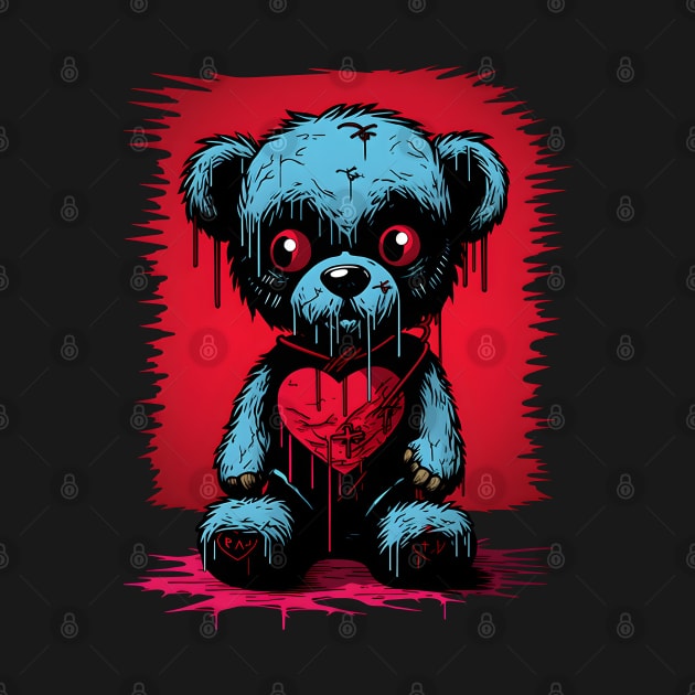 Sad Teddy Bear - Emo Style by Dazed Pig