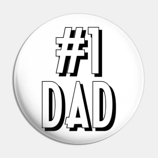 #1 Dad Numer 1 Dad Pin