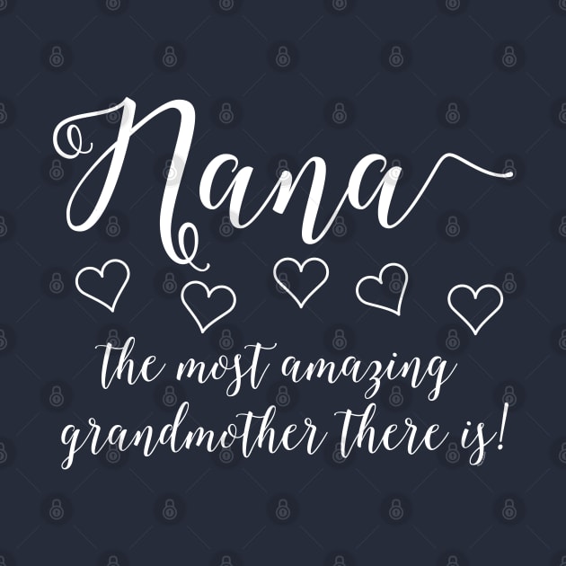 Amazing Nana White Text by Barthol Graphics