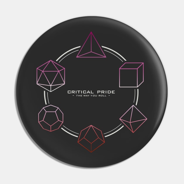 DnD Critical Pride Lesbian Pin by cibokilley