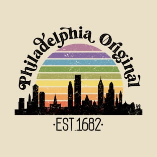 Philadelphia Original Retro Rainbow T-Shirt