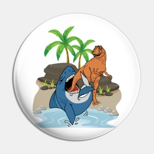 Shark And Dinosaur For Boys Pin