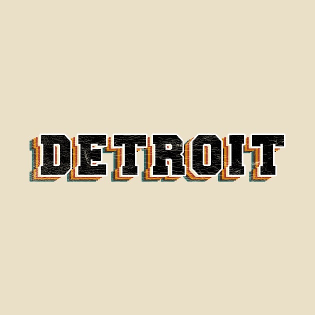 Detroit City Retro Vintage by Happy as I travel