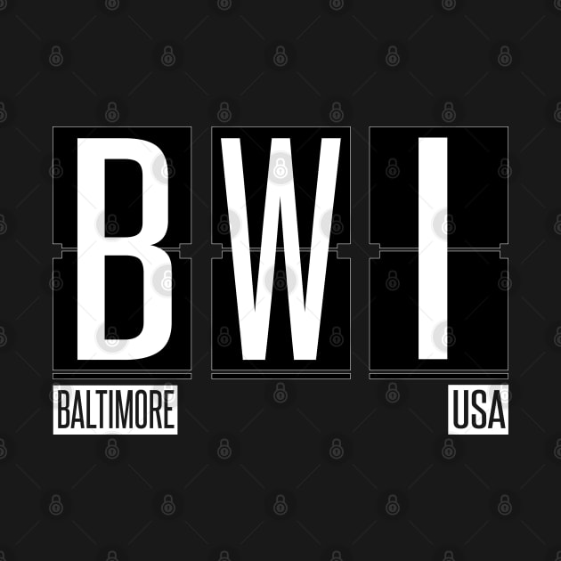 BWI - Baltimore USA Airport Code Souvenir or Gift Shirt by HopeandHobby