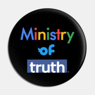 1984 Ministry of Truth Anti Social Media Big Tech Propaganda Pin
