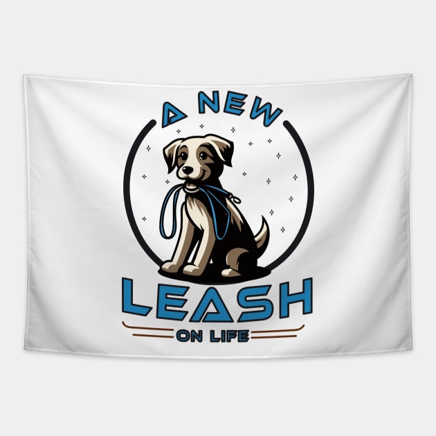 RESCUE DOGS: A new leash on life Tapestry by Drew-Drew