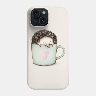 Hedgehog in a Mug Phone Case