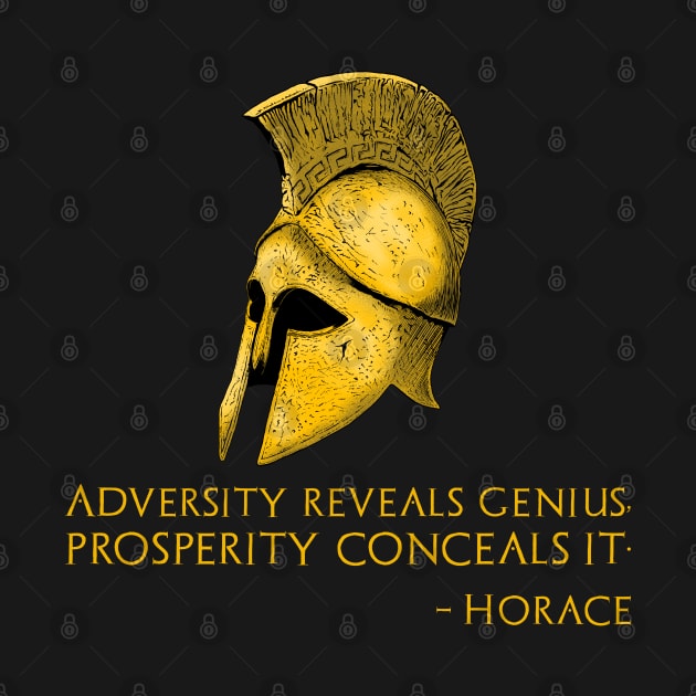 Motivational Ancient Rome Horace Quote On Adversity by Styr Designs