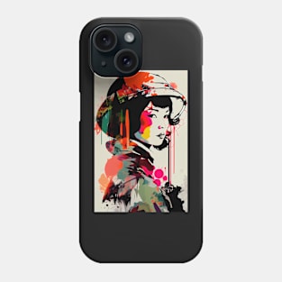 Vintage  woman in pop-art style Phone Case