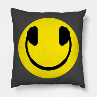 smiley headphone mood Pillow