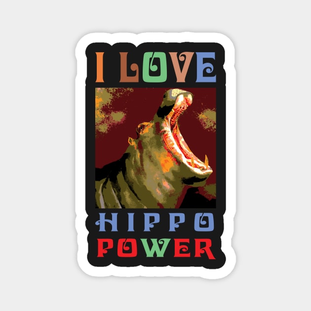 I love Hippo power Magnet by vandokkumburg