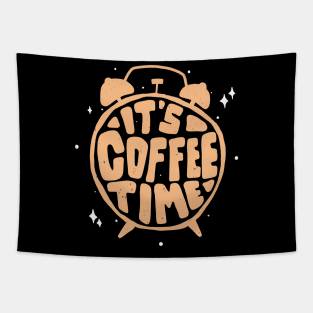 Time For Coffee Drinkers Caffeine Lovers Tapestry