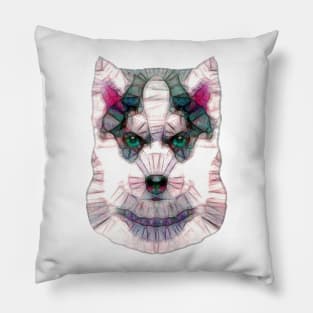 abstract husky puppie Pillow