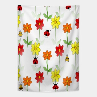 BEES Ladybugs And Nature Tapestry