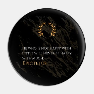 The Pursuit of Lasting Happiness: Epictetus's Insight Pin