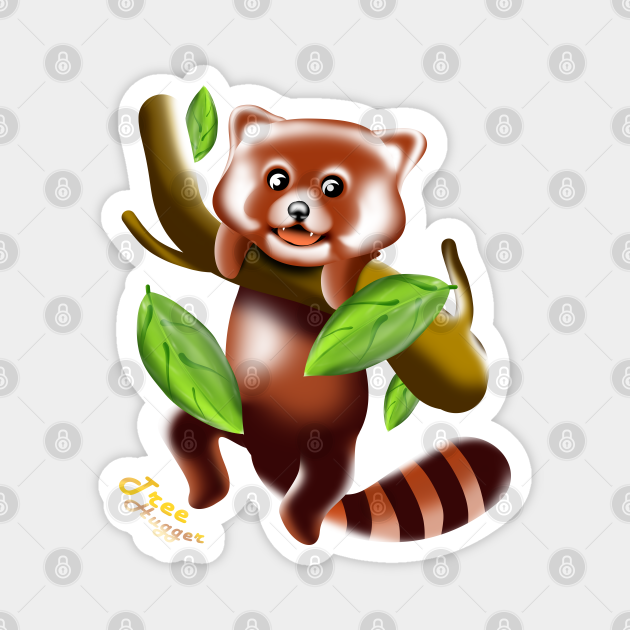 Tree hugger red panda kawaii spirit animal - Tree Hugger - Magnet | TeePublic Tree hugger red panda kawaii spirit animal - Tree Hugger - Magnet | TeePublic