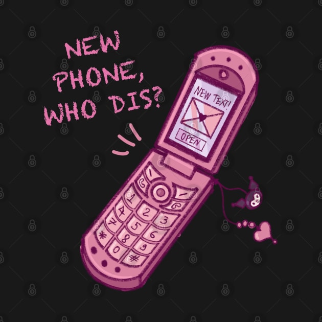 New Phone, Who Dis? Y2K flip phone by Ansekenamun