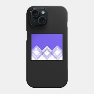 Abstract geometric pattern - blue and white. Phone Case