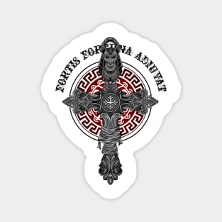 sphinx cross (white) - sanskara design Magnet