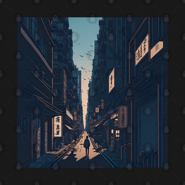 Japan Tokyo streets by DesignVerseAlchemy