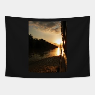 Sunset on the Amazon River Tapestry