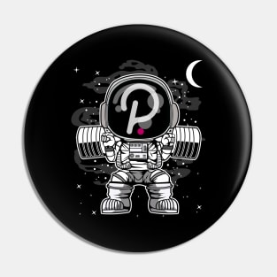 Astronaut Lifting Polkadot DOT Coin To The Moon Crypto Token Cryptocurrency Blockchain Wallet Birthday Gift For Men Women Kids Pin