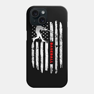 Baseball Player Lover American Flag Team Phone Case