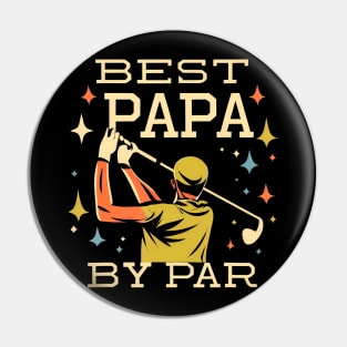 Best Papa By Par Funny Golf Dad Grandpa Father Pin