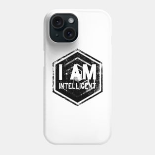 I AM Intelligent - Affirmation - Black Phone Case