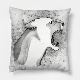 Ferocity in White Pillow