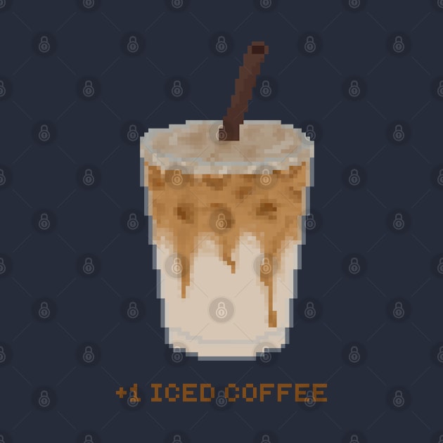 +1 Iced coffee pixel art by toffany's