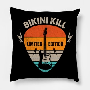 Vintage Bikini Kill Name Guitar Pick Limited Edition Birthday Pillow