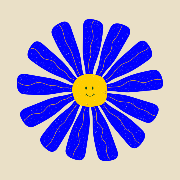 Happy blue flower by baltamkatinui