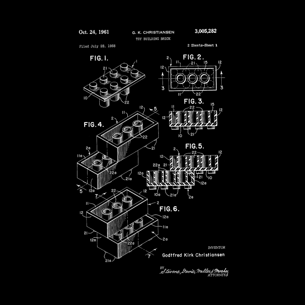 Lego Brick Patent Blueprint by Rebus28