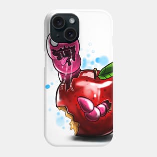 A Worm in an Apple Phone Case