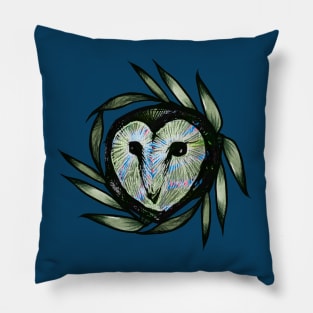 Owl Face Watches You At Night Pillow