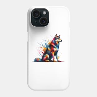 Czechoslovakian Vlcak in Vivid Splash Art Style Phone Case