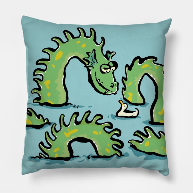 the sea serpent Pillow by greendeer