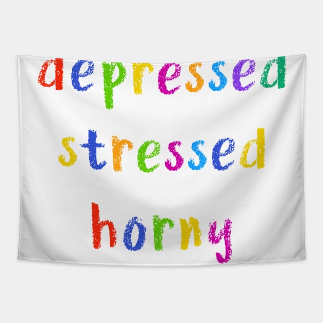 depressed stressed horny Tapestry by NSFWSam