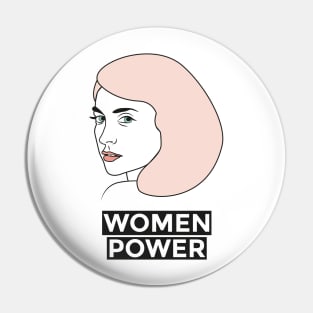 Women Power T-shirt Pin