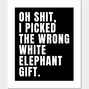 Oh Shit Funny White Elephant Gifts for Adults T-Shirt