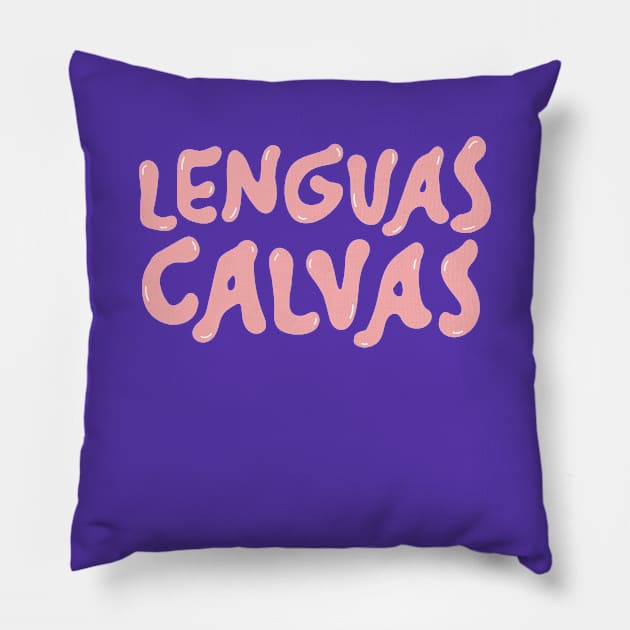 Logo Lenguas Calvas Pillow by Shop Lenguas Calvas