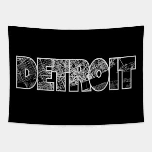 Detroit Street Map Tapestry