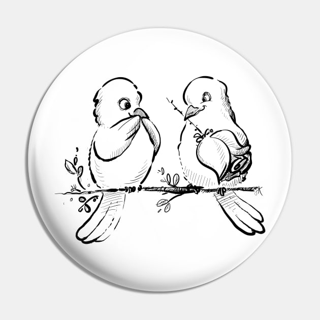 Affectionate doves Pin by Jason's Doodles